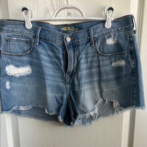 Old Navy Blue Jean Shorts Distressed Cut-Off-Diva